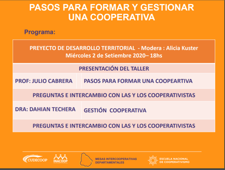 Ciclo Virtual: Pasos para formar y gestionar una cooperativa – Modo ...