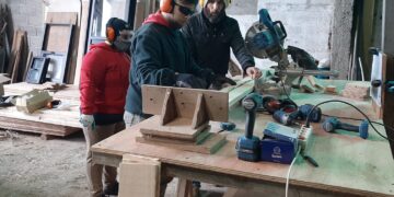 Capacitación en fabricación de unidades de compostaje entre cooperativas Pyporé y EcoSinergia